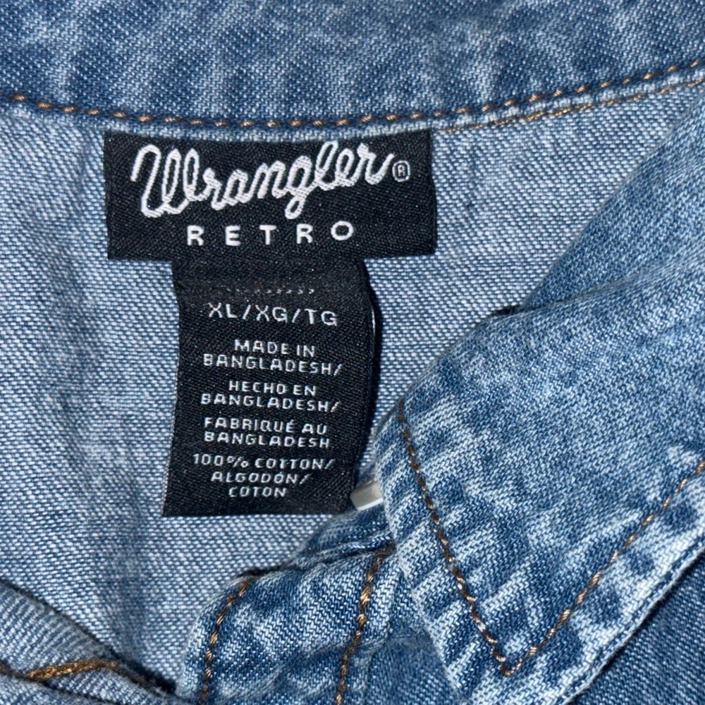 Wrangler Blue Denim Crop Vest - Picture 5 of 5